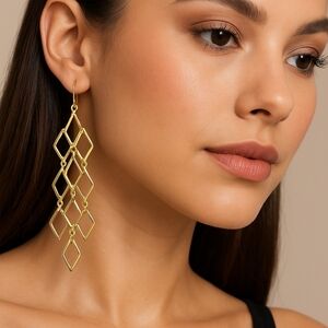 Express‎ NWT Gold-Tone Geometric Dangle Earrings